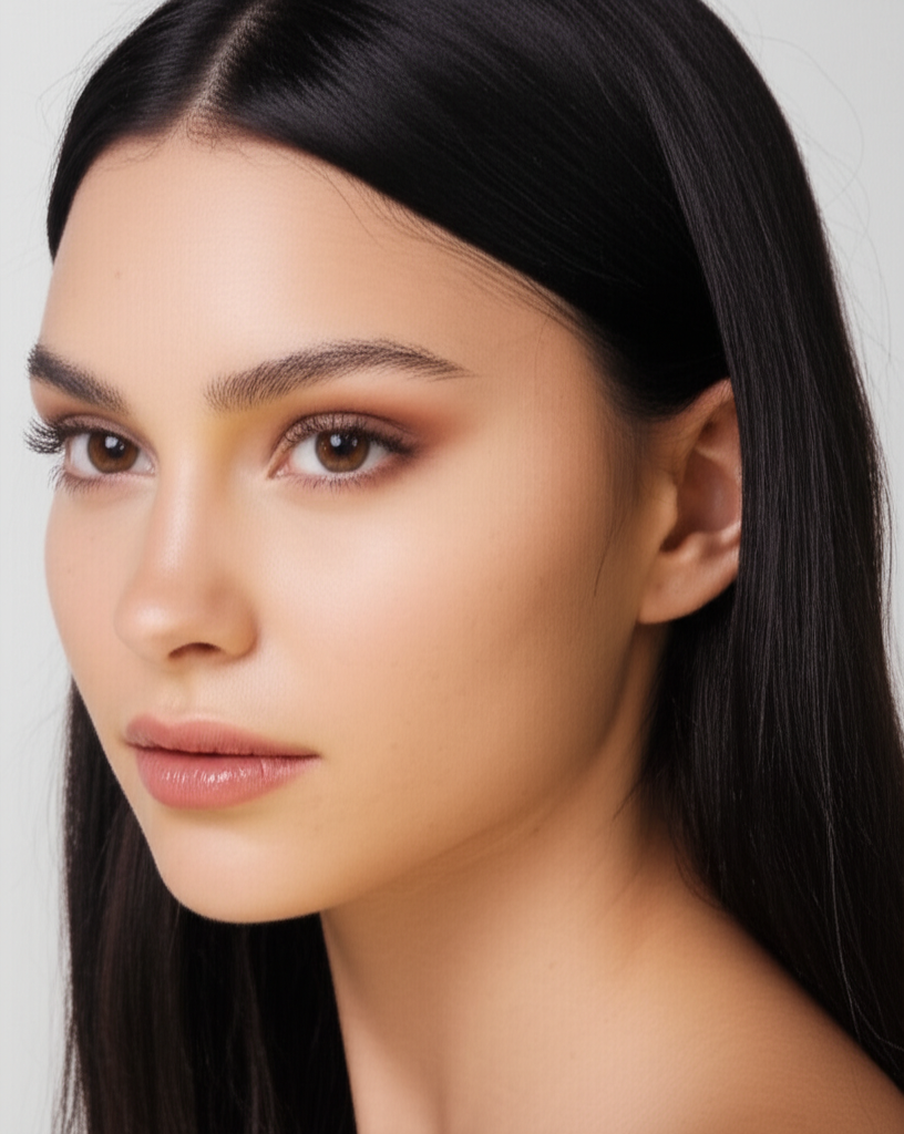 Romantic face lifting makeup